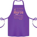 Mum and a Nurse Funny Mothers Day Gift Cotton Apron 100% Organic Purple
