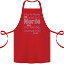 Mum and a Nurse Funny Mothers Day Gift Cotton Apron 100% Organic Red