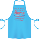Mum and a Nurse Funny Mothers Day Gift Cotton Apron 100% Organic Turquoise