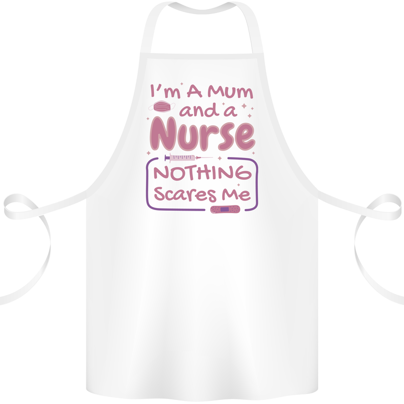 Mum and a Nurse Funny Mothers Day Gift Cotton Apron 100% Organic White