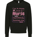 Mum and a Nurse Funny Mothers Day Gift Kids Sweatshirt Jumper Black