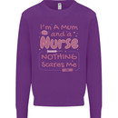 Mum and a Nurse Funny Mothers Day Gift Kids Sweatshirt Jumper Purple