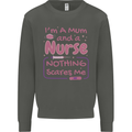 Mum and a Nurse Funny Mothers Day Gift Kids Sweatshirt Jumper Storm Grey