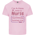 Mum and a Nurse Funny Mothers Day Gift Kids T-Shirt Childrens Light Pink