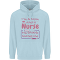 Mum and a Nurse Funny Mothers Day Gift Mens 80% Cotton Hoodie Light Blue