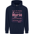 Mum and a Nurse Funny Mothers Day Gift Mens 80% Cotton Hoodie Navy Blue