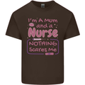 Mum and a Nurse Funny Mothers Day Gift Mens Cotton T-Shirt Tee Top Dark Chocolate