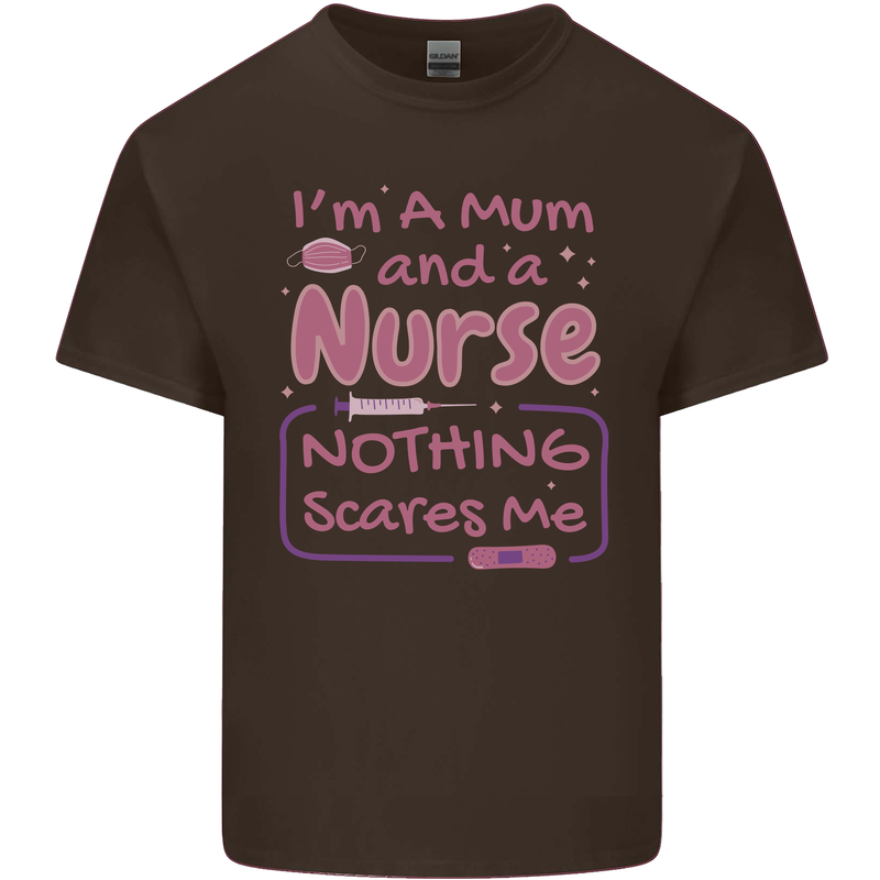Mum and a Nurse Funny Mothers Day Gift Mens Cotton T-Shirt Tee Top Dark Chocolate