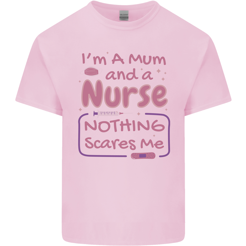 Mum and a Nurse Funny Mothers Day Gift Mens Cotton T-Shirt Tee Top Light Pink