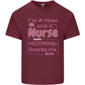 Mum and a Nurse Funny Mothers Day Gift Mens Cotton T-Shirt Tee Top Maroon