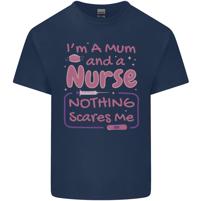 Mum and a Nurse Funny Mothers Day Gift Mens Cotton T-Shirt Tee Top Navy Blue