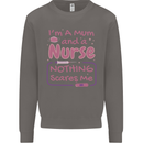 Mum and a Nurse Funny Mothers Day Gift Mens Sweatshirt Jumper Charcoal