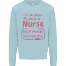 Mum and a Nurse Funny Mothers Day Gift Mens Sweatshirt Jumper Light Blue