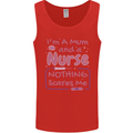Mum and a Nurse Funny Mothers Day Gift Mens Vest Tank Top Red