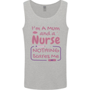 Mum and a Nurse Funny Mothers Day Gift Mens Vest Tank Top Sports Grey