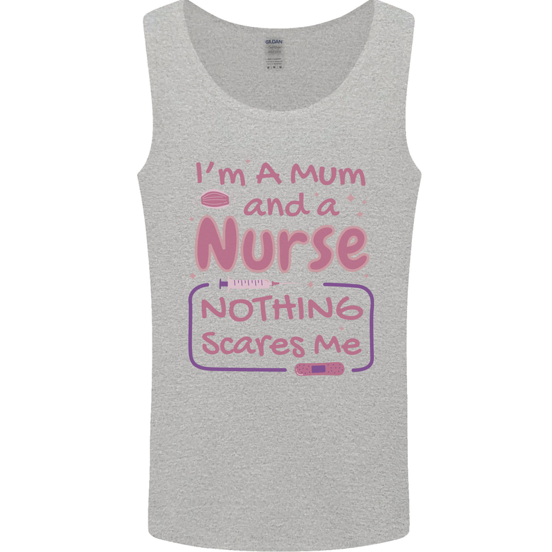 Mum and a Nurse Funny Mothers Day Gift Mens Vest Tank Top Sports Grey