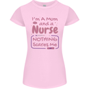 Mum and a Nurse Funny Mothers Day Gift Womens Petite Cut T-Shirt Light Pink