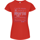 Mum and a Nurse Funny Mothers Day Gift Womens Petite Cut T-Shirt Red