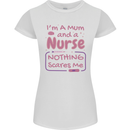 Mum and a Nurse Funny Mothers Day Gift Womens Petite Cut T-Shirt White