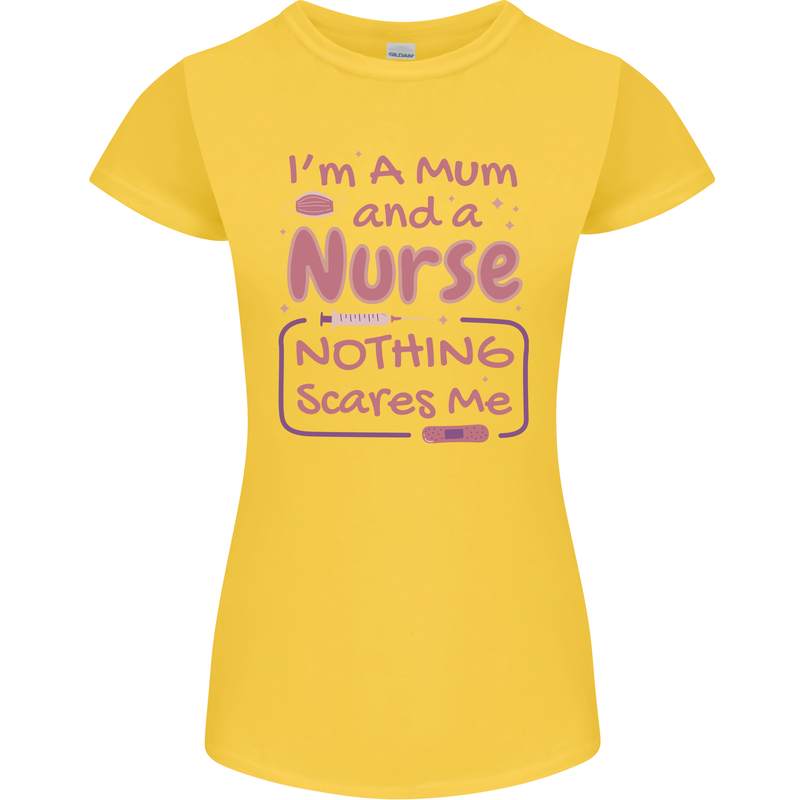 Mum and a Nurse Funny Mothers Day Gift Womens Petite Cut T-Shirt Yellow