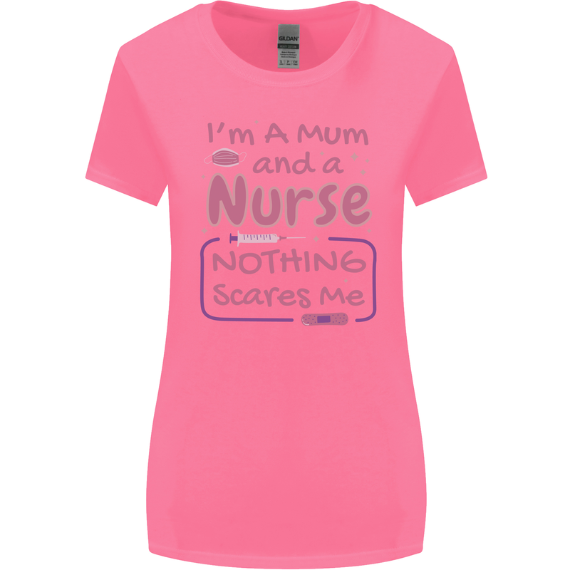 Mum and a Nurse Funny Mothers Day Gift Womens Wider Cut T-Shirt Azalea