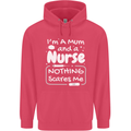 Mum and a Nurse Nothing Scares Me Mothers Day Childrens Kids Hoodie Heliconia