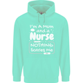 Mum and a Nurse Nothing Scares Me Mothers Day Childrens Kids Hoodie Peppermint