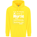 Mum and a Nurse Nothing Scares Me Mothers Day Childrens Kids Hoodie Yellow