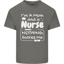 Mum and a Nurse Nothing Scares Me Mothers Day Kids T-Shirt Childrens Charcoal