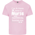 Mum and a Nurse Nothing Scares Me Mothers Day Kids T-Shirt Childrens Light Pink