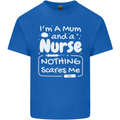 Mum and a Nurse Nothing Scares Me Mothers Day Kids T-Shirt Childrens Royal Blue