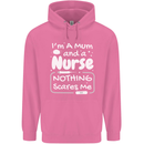 Mum and a Nurse Nothing Scares Me Mothers Day Mens 80% Cotton Hoodie Azelea