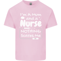 Mum and a Nurse Nothing Scares Me Mothers Day Mens Cotton T-Shirt Tee Top Light Pink