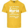 Mum and a Nurse Nothing Scares Me Mothers Day Mens Cotton T-Shirt Tee Top Yellow