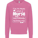 Mum and a Nurse Nothing Scares Me Mothers Day Mens Sweatshirt Jumper Azalea