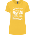 Mum and a Nurse Nothing Scares Me Mothers Day Womens Wider Cut T-Shirt Yellow