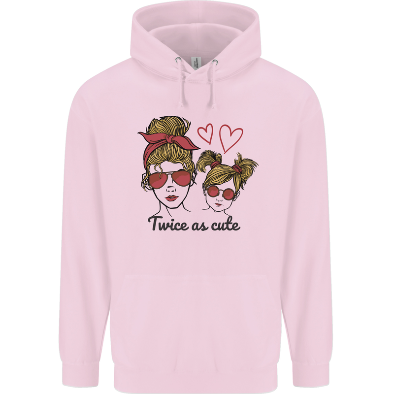 Mummy & Daughter Twice as Cute Mommy Childrens Kids Hoodie Light Pink