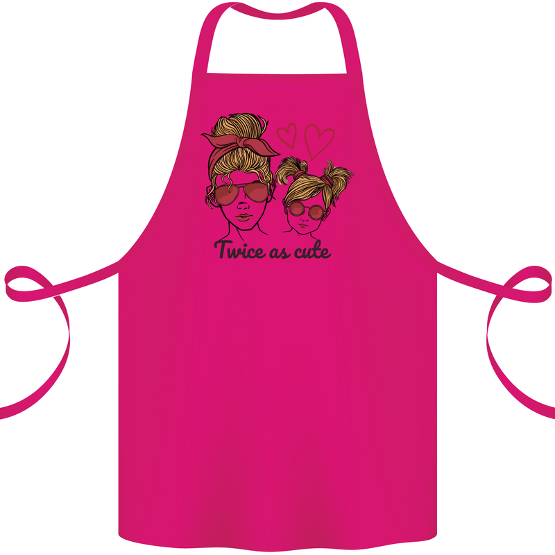 Mummy & Daughter Twice as Cute Mommy Cotton Apron 100% Organic Pink