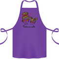 Mummy & Daughter Twice as Cute Mommy Cotton Apron 100% Organic Purple