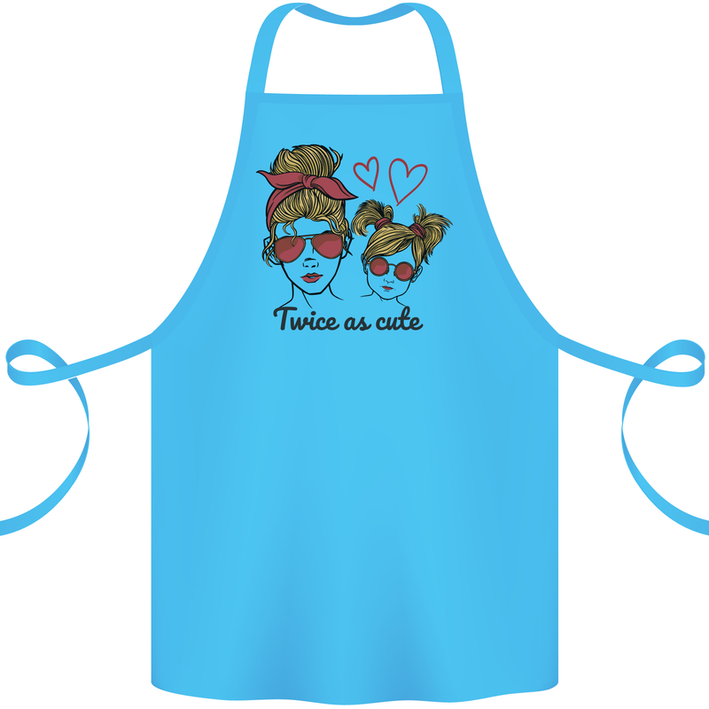 Mummy & Daughter Twice as Cute Mommy Cotton Apron 100% Organic Turquoise