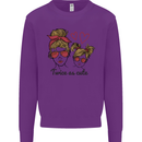 Mummy & Daughter Twice as Cute Mommy Kids Sweatshirt Jumper Purple