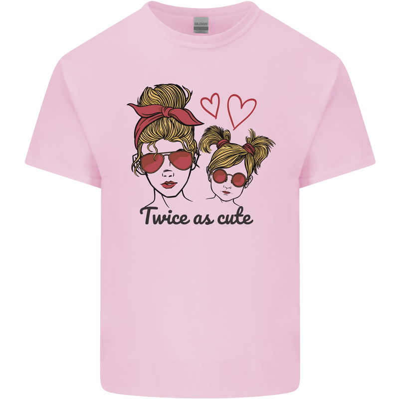 Mummy & Daughter Twice as Cute Mommy Kids T-Shirt Childrens Light Pink