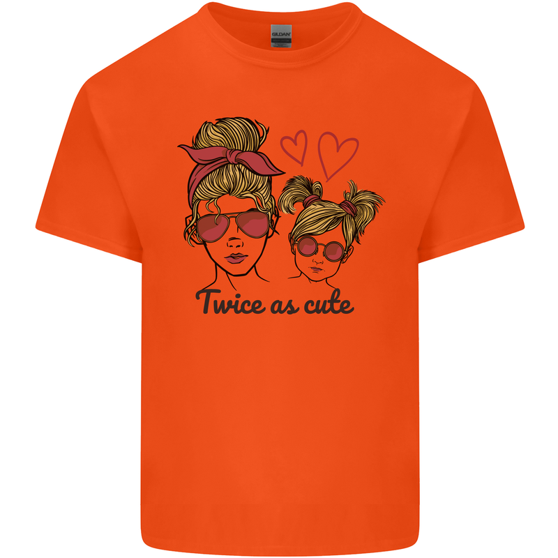 Mummy & Daughter Twice as Cute Mommy Kids T-Shirt Childrens Orange