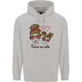 Mummy & Daughter Twice as Cute Mommy Mens 80% Cotton Hoodie Sports Grey
