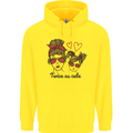 Mummy & Daughter Twice as Cute Mommy Mens 80% Cotton Hoodie Yellow