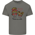 Mummy & Daughter Twice as Cute Mommy Mens Cotton T-Shirt Tee Top Charcoal