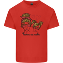 Mummy & Daughter Twice as Cute Mommy Mens Cotton T-Shirt Tee Top Red