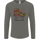 Mummy & Daughter Twice as Cute Mommy Mens Long Sleeve T-Shirt Charcoal