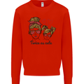 Mummy & Daughter Twice as Cute Mommy Mens Sweatshirt Jumper Bright Red