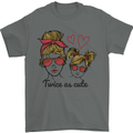 Mummy & Daughter Twice as Cute Mommy Mens T-Shirt 100% Cotton Charcoal